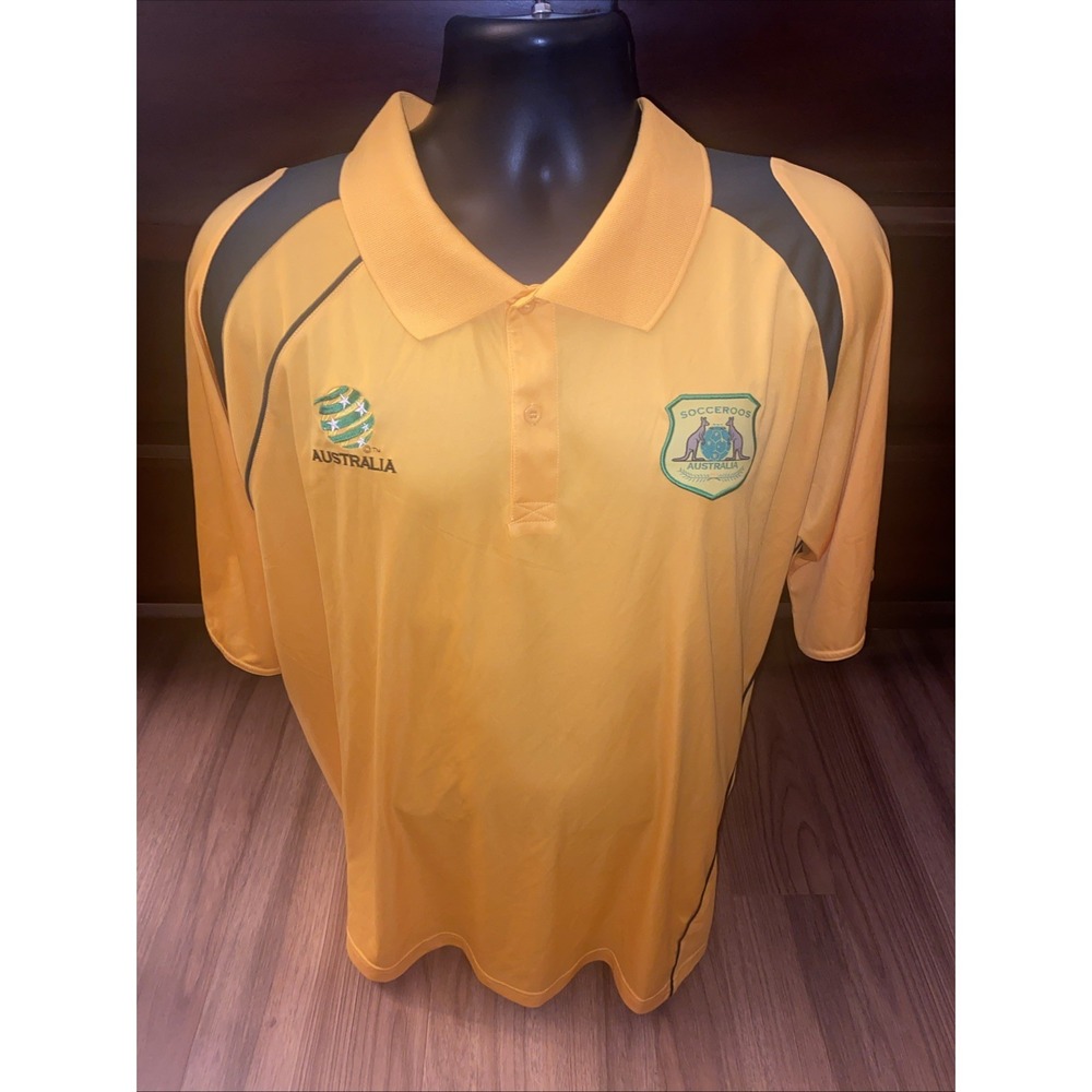 AUSTRALIA SOCCEROOS National Team Soccer Polo Jersey Men's Size 2XL